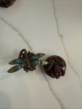 Jay strongwater trinket box set firefly and frog